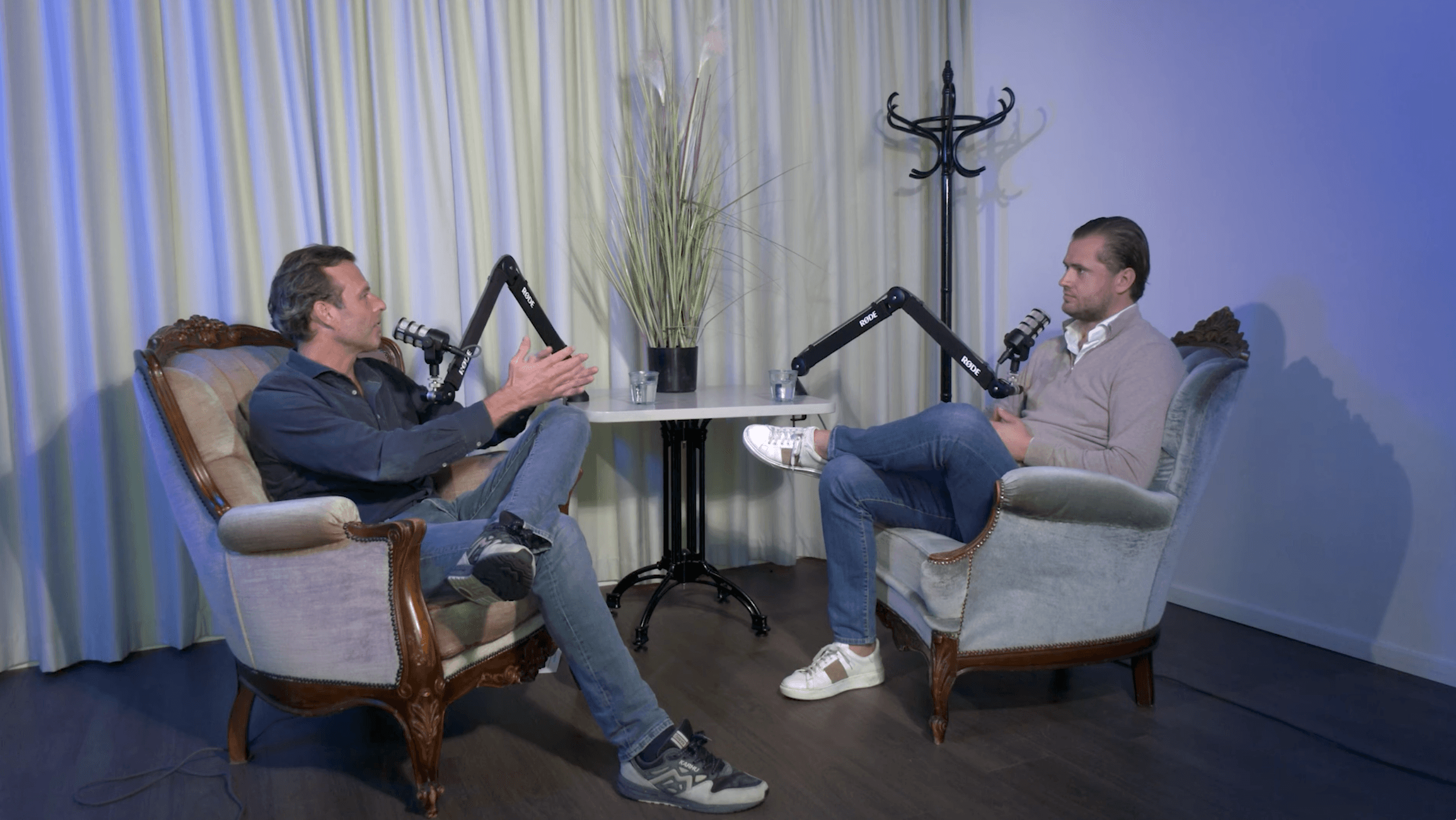 Podcast opnemen in de studio